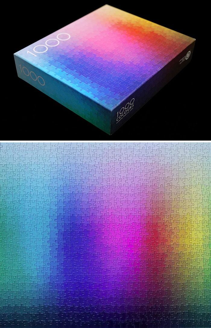 Puzzle de 1000 piezas con la gama de color CMYK,creado por el diseñador Clemens Habicht