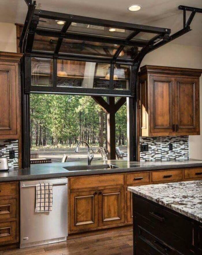 This Garage-Door-Style Kitchen Window