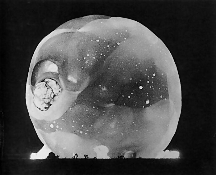 Instant Of Test Nuclear Detonation Captured By Harold Edgerton's Rapatronic Camera With Shutter Speed Of One Hundred Millionth Of A Second. Circa 1950s