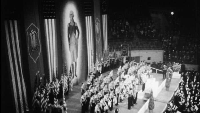 Mitin nazi al que asistieron unos 20.000 estadounidenses. Madison Square Garden, 1939