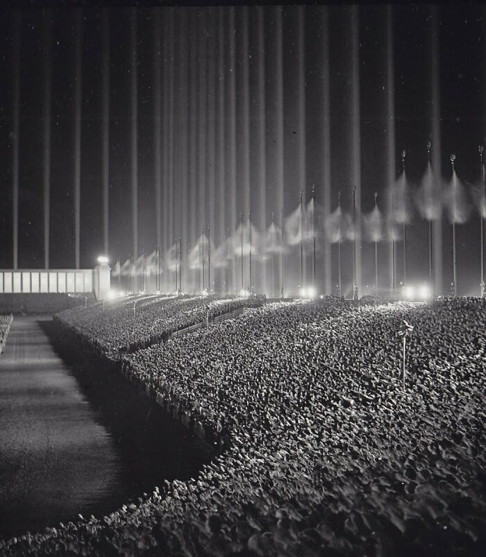 Nazi Rally Being Held At The "Cathedral Of Light" In Nuremberg