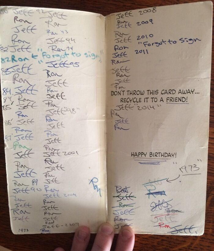 Two Brothers Have Been Sending The Same Birthday Card Back And Forth Since 1973