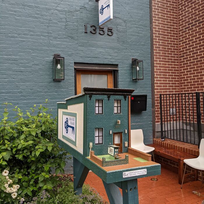 This Droste Effect Little Library At A Community Org, Washington Dc