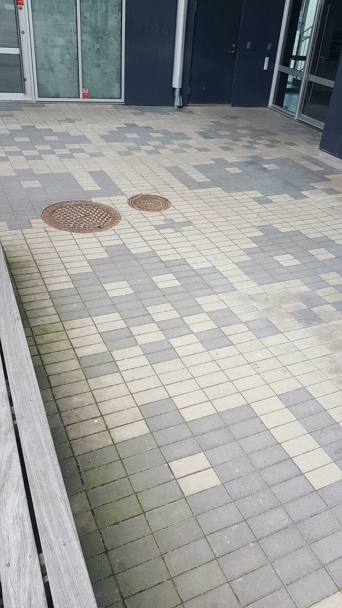 The Tiles Around Our Apartment Complex Is Made Up Like The Enemies In Space Invaders, Sweden