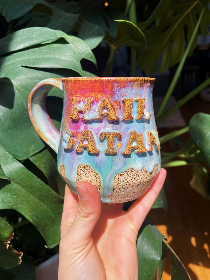 I Make These Rainbow Mugs That Say Stuff, This Is The Latest!
