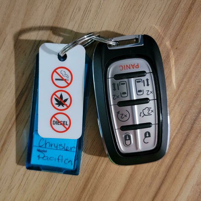My Car Rental Key Has A "No Marijuana" Symbol On It