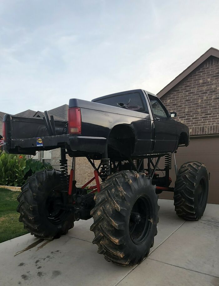 Neighbors Have A Monster Truck In Their Driveway