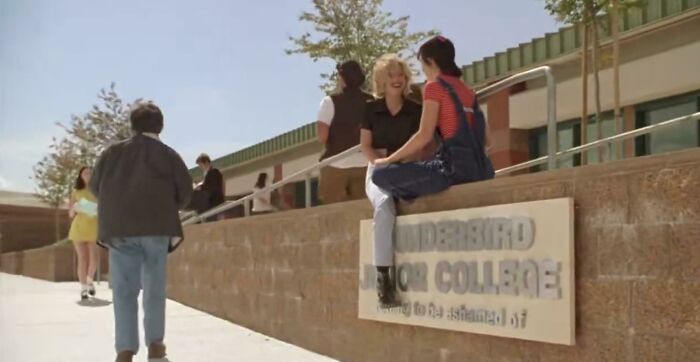 In Bio-Dome (1996), The School Motto Of The Junior Community College That Jen And Monique Attend Is “Nothing To Be Ashamed Of.”