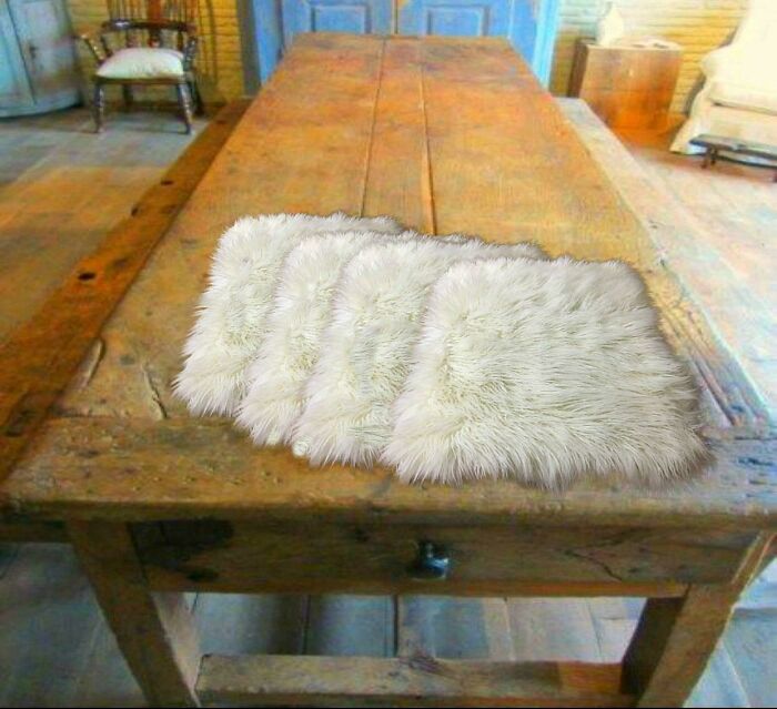 Found These Fluffy Table Mats On Etsy