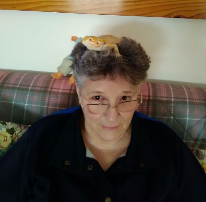Just My Grandma And My Lizard Being Cute
