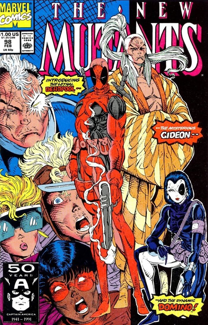 February 1, 1991. Marvel Character Deadpool Makes His First Appearance In New Mutants #98