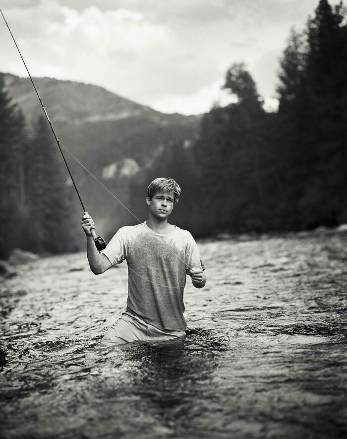 Brad Pitt - Age 28 - Fly Fishing In Montana (1991)