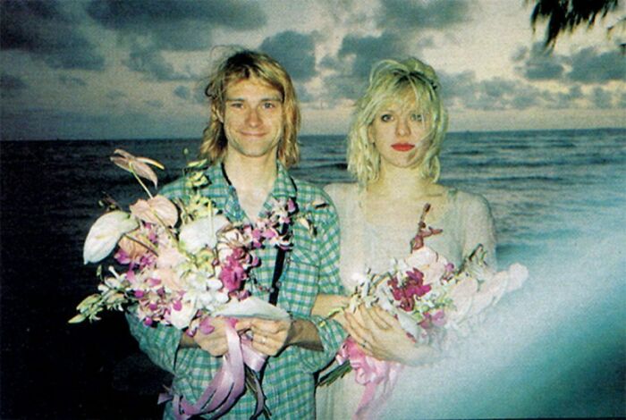 February 24, 1992. Kurt Cobain And Courtney Love Get Married On Waikiki Beach, Hawaii