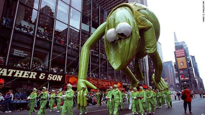 Kermit The Frog Deflation At The 1991 Parade