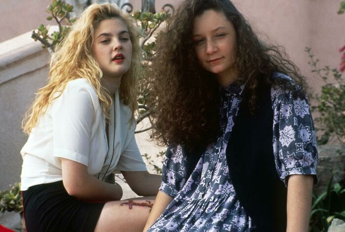 Drew Barrymore And Sara Gilbert, 1992, On The Set Of Poison Ivy