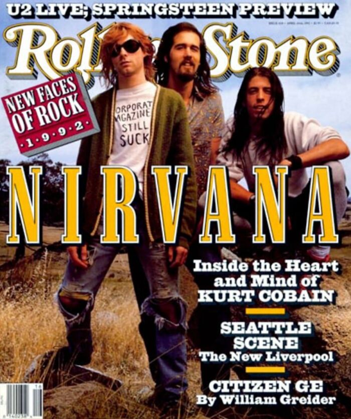 April 16, 1992. Nirvana Features On The Cover Of Rolling Stone