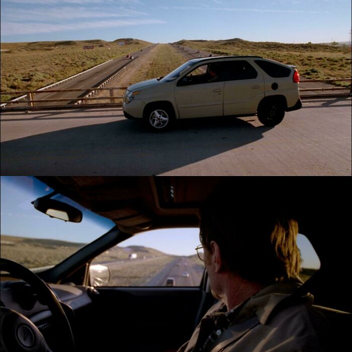 In Breaking Bad S1:e3 Walter's Car Is Parked In Different Spots On The Same Scene