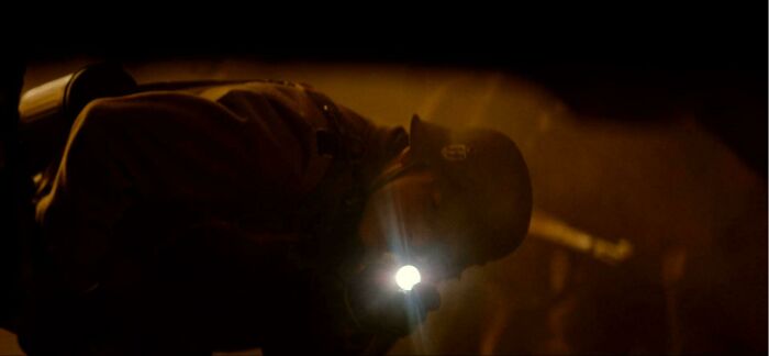 In Fury (2014) The German Soldier That Looked Under The Tank After The Final Battle Held An LED Flash Light. You Can Tell Because The Light Is White When It Should Actually Be Yellow