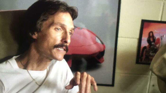 In Dallas Buyers Club(2013), There's A Poster Of Lamborghini Aventador In Ron Woodroof's Office. Ron Died In 1992, The Aventador Was Launched In 2011