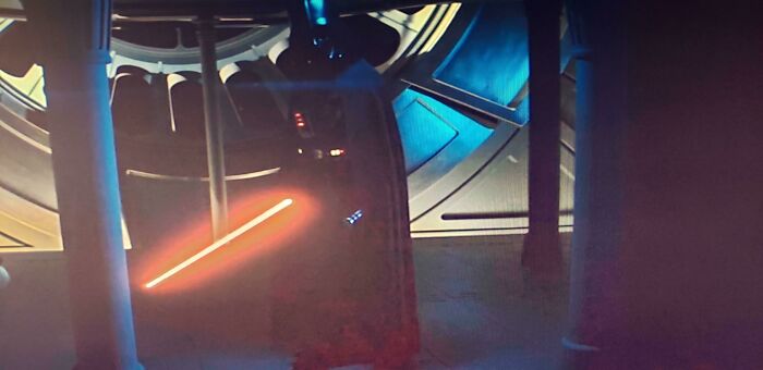 Star Wars Episode 6. In The Fight Between Luke And Vader You Can Clearly See Vader Holding His Lightsaber In His Left Hand Yet The Beam Is Coming From His Right Hand