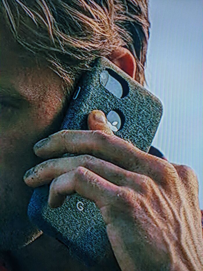 In Outer Range, Luke Is Using A Google Pixel Case On An iPhone. The Camera Doesn't Even Line Up With The Holes