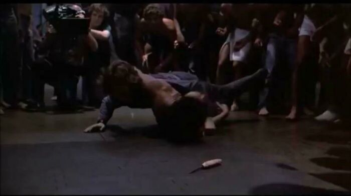 Bad Boys (1983) Very Visible Cameraman During Fight Scene