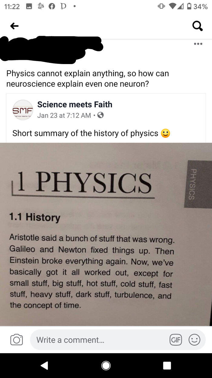 Physics Cannot Explain Anything? Oh Really?
