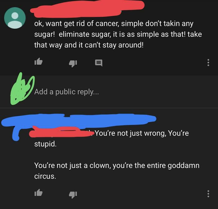 Found This Gem On A Video About A Popular Youtuber’s Brother Suffering From Cancer