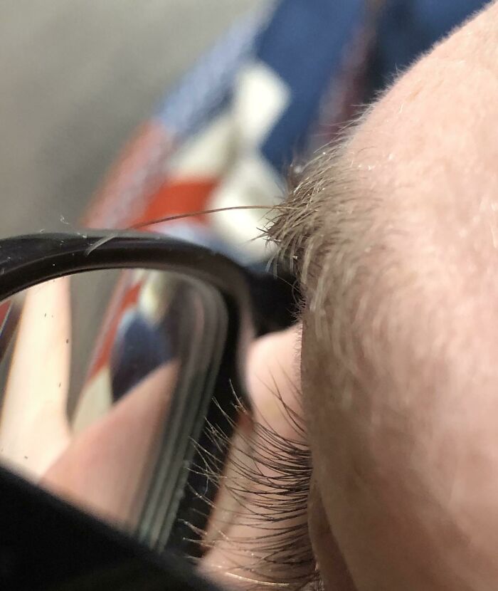 My Husband's Eyebrow Has One Strand Of Hair That Grew Just A Little Bit Too Long