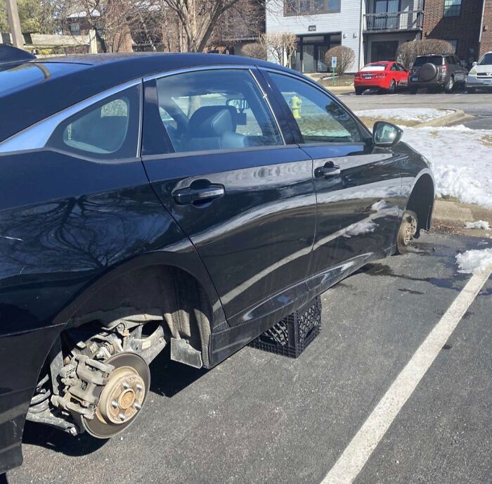 Friend Woke Up To See His Car Like This