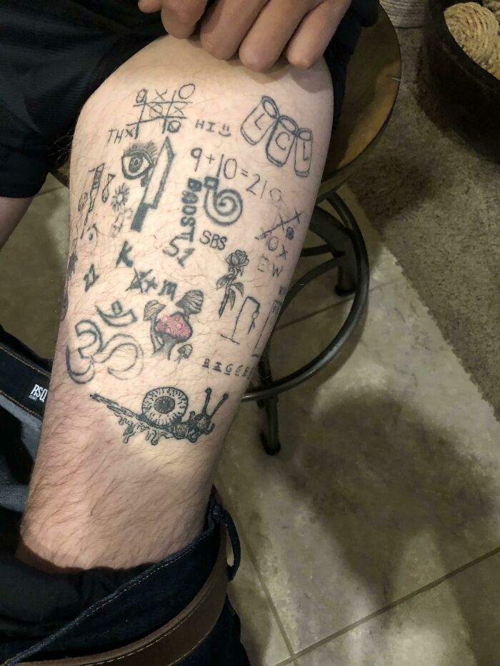 Los muchos tatuajes que mi hermano se hizo en sus noches de borrachera