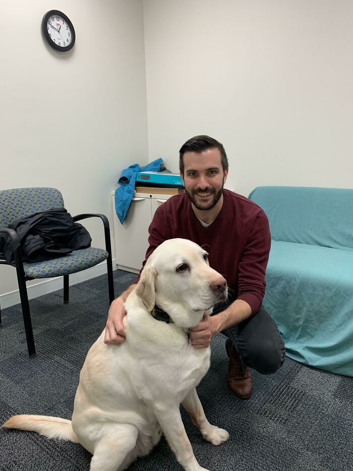 I Volunteered To Be A Patient For A Research Study On The Effects Of Dog Therapy For Depression. This Is Thor, I’ll Be Working With Him Until The End Of The Study, He’s Been Making Me Feel Better