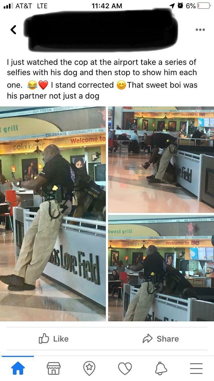 Someone Spotted A Mall Security Doggo Taking Selfies With His Human Partner!