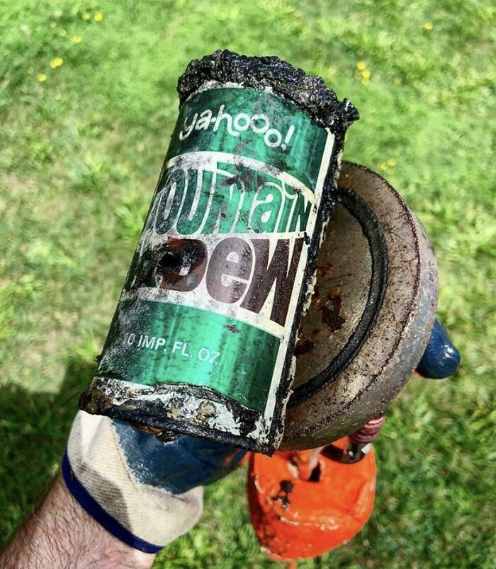 You Know The Can Is Old When It Sticks To The Magnet. This Is An Old One. Caught Out Of Lake Ontario, Toronto