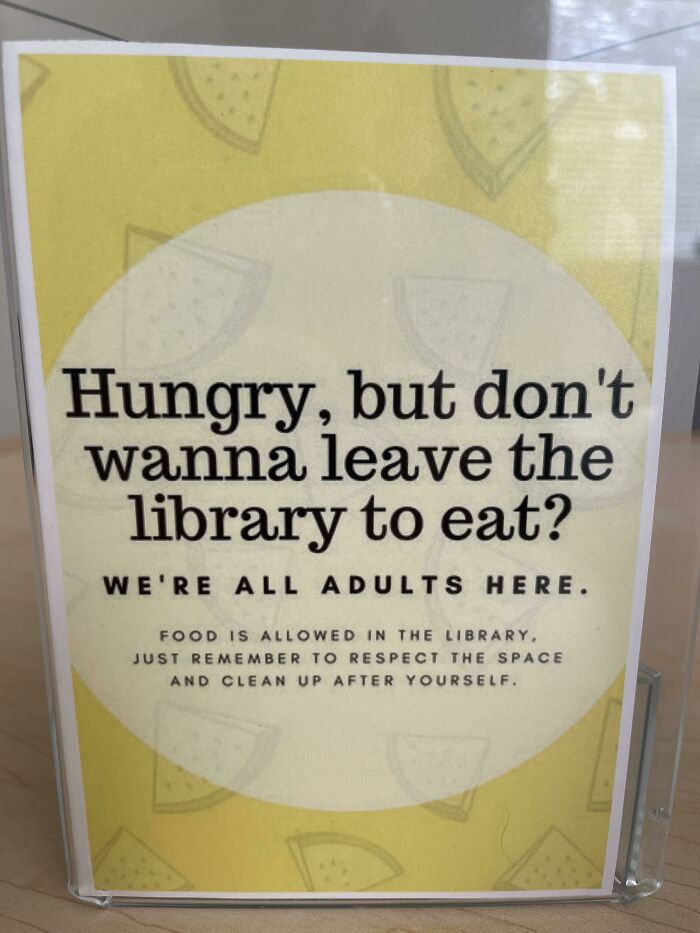 Food Is Allowed In The Library At My College