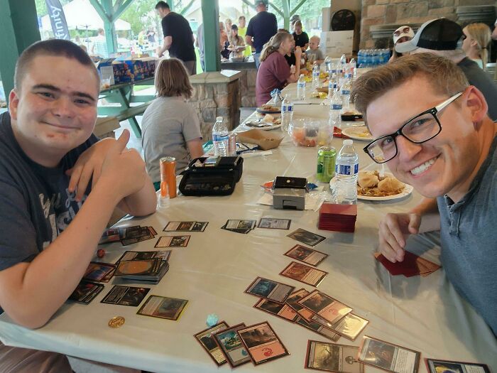 I Went To A Community BBQ Tonight And Sat By Myself. A Few Minutes Later This Kid Came And Sat Down Across From Me. He Shyly Asked, "Sir, Do Know How To Play Magic?"