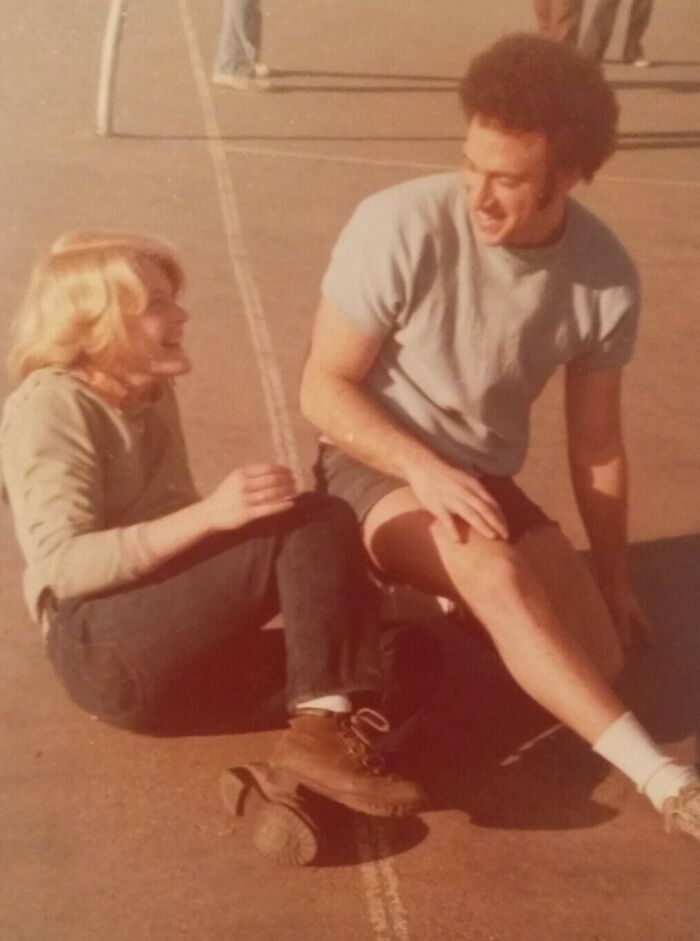 The First Moment My Mom And Dad Met 35 Years Ago, When They Collided While Playing Volleyball
