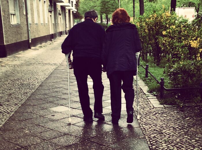 Saw This Couple Walking Together. This Must Be True Love