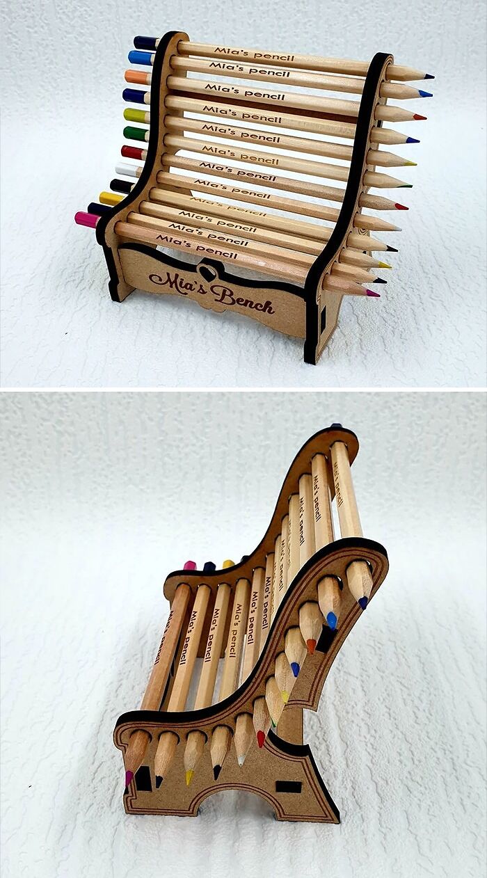 Pencils With A Personalised Bench