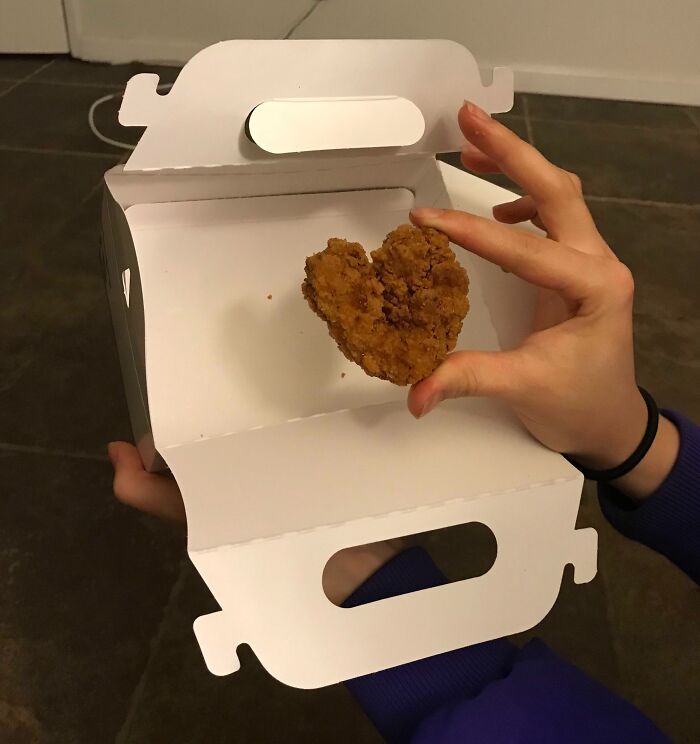 Girlfriend And I Got This Chicken Tender At Mickey D’s... Guess It’s Really Meant To Be