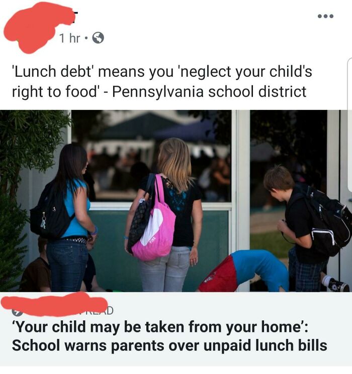 As**ole School System Charging Kids For Lunch And Then Blaming Parents