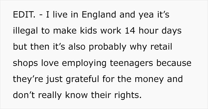 Management Hopes To Con A 14-Year-Old Into Working A Few Weeks More, Guy Maliciously Complies And Outsmarts Him Management Hopes To Con A 14-Year-Old Into Working A Few Weeks More, Guy Maliciously Complies And Outsmarts Him