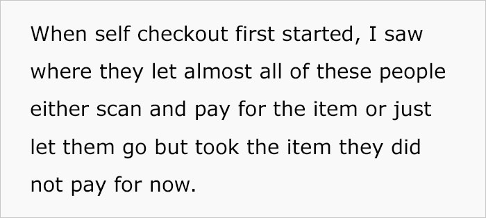 Text discussing self-checkout issues in supermarkets, highlighted by a criminal defense lawyer. Text discussing self-checkout issues in supermarkets, highlighted by a criminal defense lawyer.