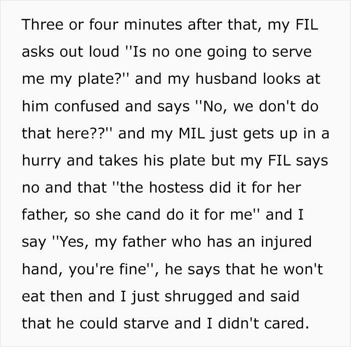“I Said That He Could Starve”: Sexist Father-In-Law Left Family Gathering After Woman Refused To Serve Him Dinner