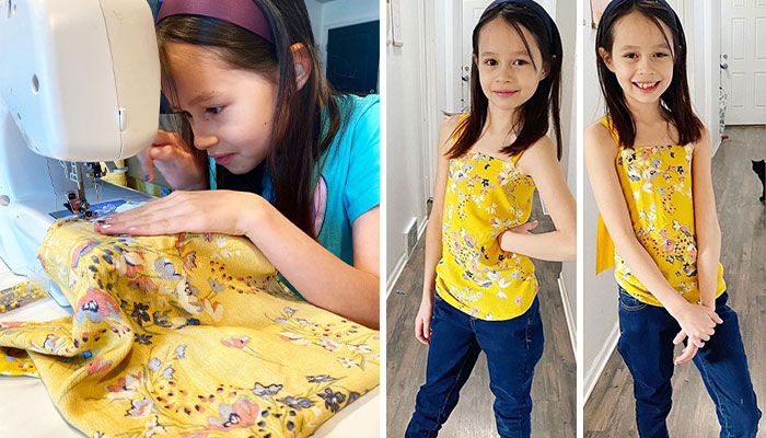 Talented 9-year-old sews incredible outfits, catching the attention of Vera Wang