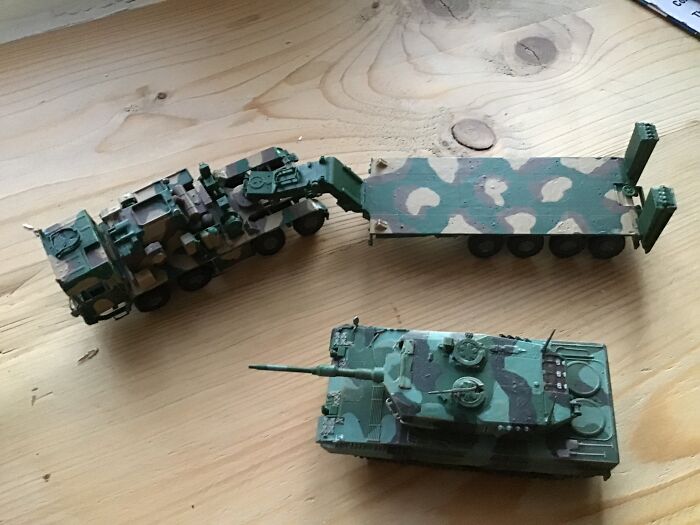 This Elefant Slt-503 Tank Carrier I Made With A Leopard 2a5 Tank (Sorry For The Bad Pic Quality