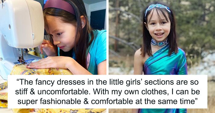 Talented 9-Year-Old Sews Incredible Outfits, Capturing The Attention Of Vera Wang