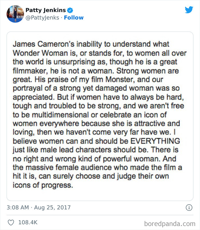 Patty Jenkins Slams James Cameron’s "Wonder Woman" Criticism