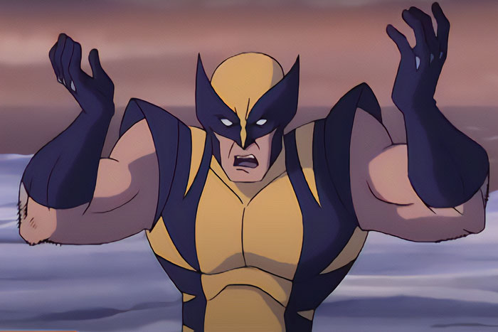 Wolverine and the X-Men character Wolverine gestures questioningly with his hands