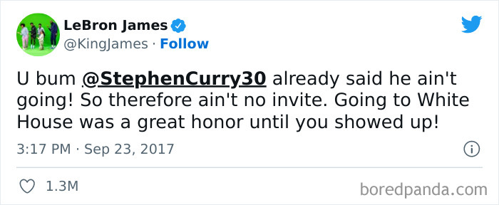 Lebron James On President Donald Trump Uninviting Stephen Curry And The Warriors To The White House, After Curry Already, Announced He Would Not Attend 
